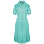 Ladies Dress with Round Collar - Eau de Nil