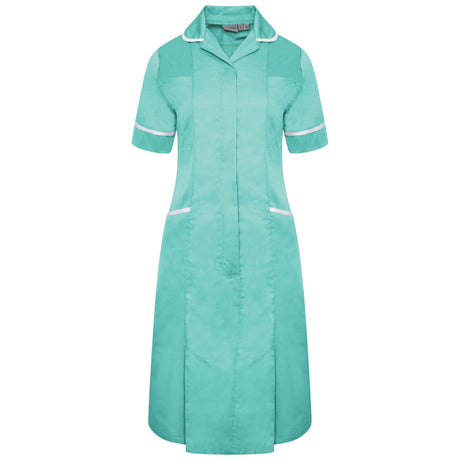 Ladies Dress with Round Collar - Eau de Nil