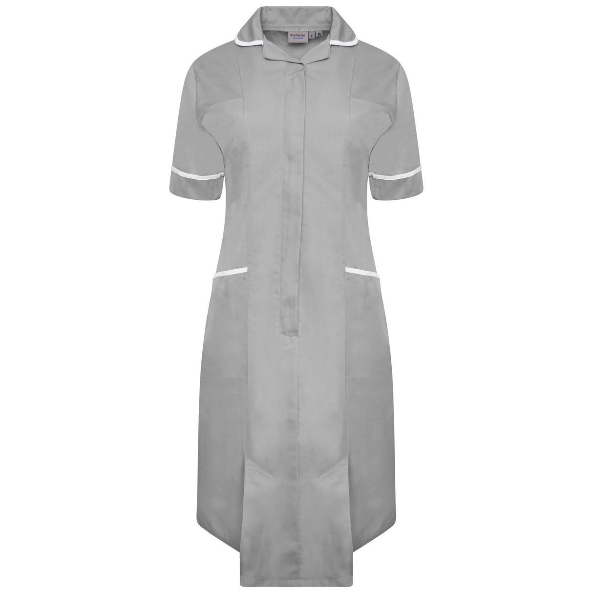 Ladies Dress with Round Collar - Grey