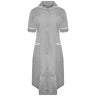 Ladies Dress with Round Collar - Grey