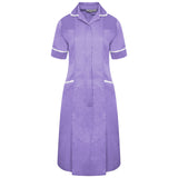 Ladies Dress with Round Collar - Lilac