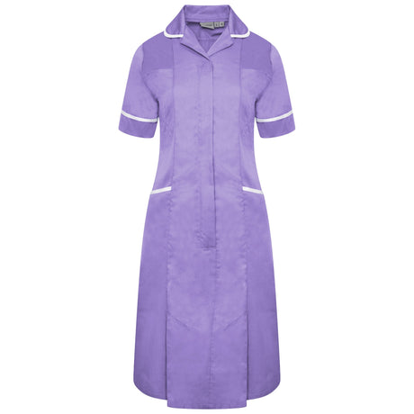 Ladies Dress with Round Collar - Lilac