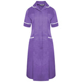 Ladies Dress with Round Collar - Purple