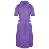 Ladies Dress with Round Collar - Purple