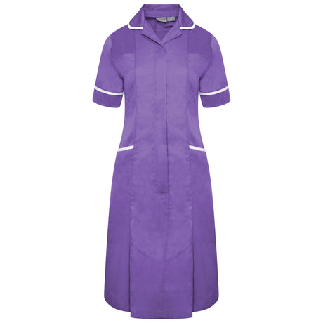 Ladies Dress with Round Collar - Purple