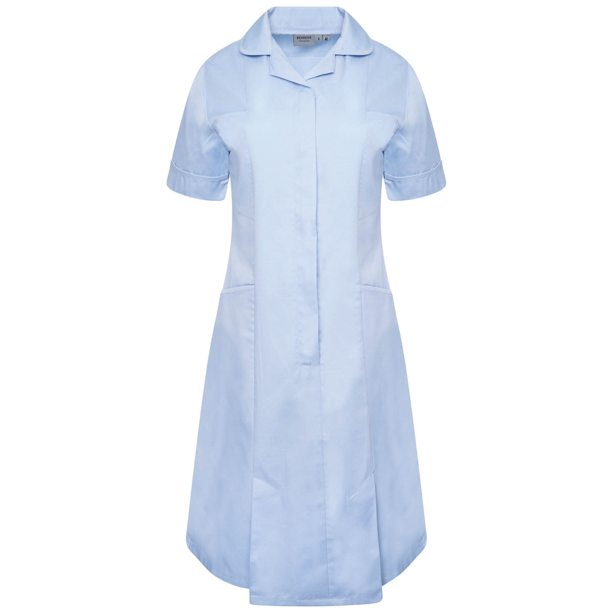 Ladies Dress with Round Collar - Sky