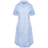 Ladies Dress with Round Collar - Sky