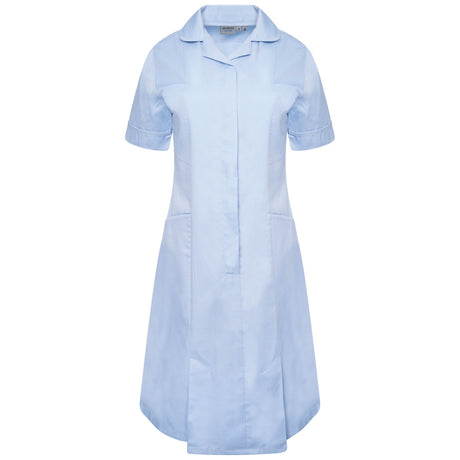 Ladies Dress with Round Collar - Sky