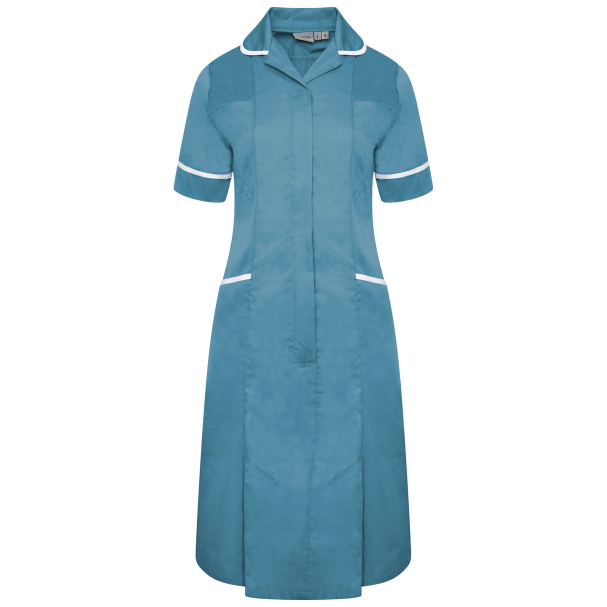 Ladies Dress with Round Collar - Teal