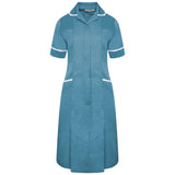 Ladies Dress with Round Collar - Teal