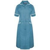 Ladies Dress with Round Collar - Teal