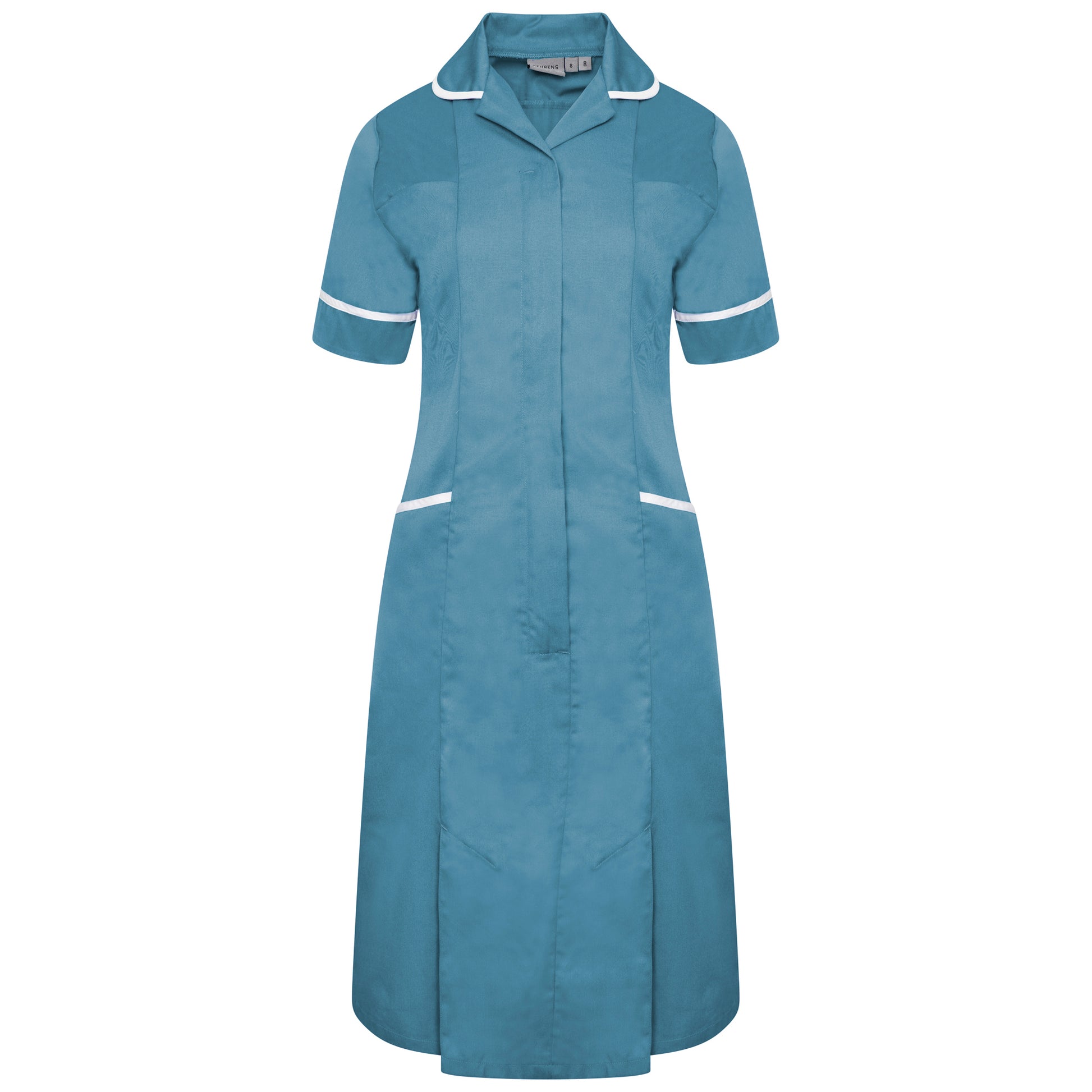 Ladies Dress with Round Collar - Teal
