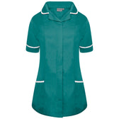 Ladies Tunic with Round Collar - Bottle Green