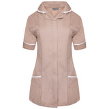 Ladies Tunic with Round Collar - Biscuit