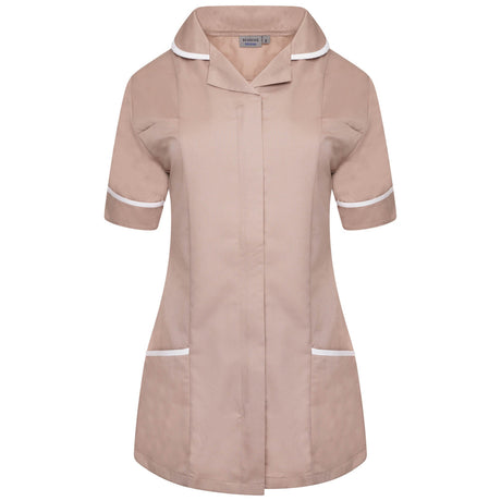 Ladies Tunic with Round Collar - Biscuit
