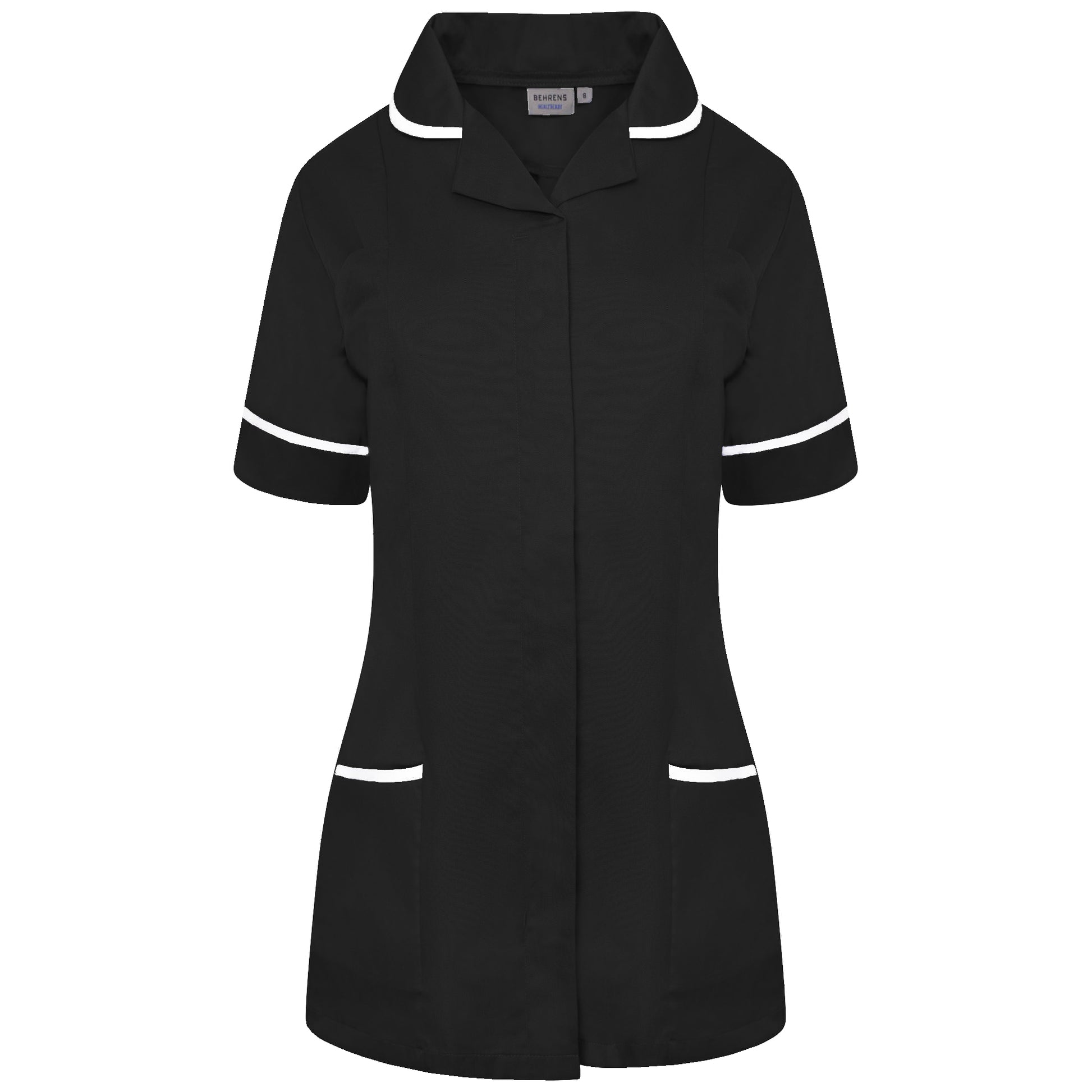 Ladies Tunic with Round Collar - Black