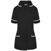 Ladies Tunic with Round Collar - Black