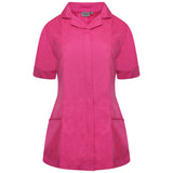 Ladies Tunic with Round Collar - Bright Pink