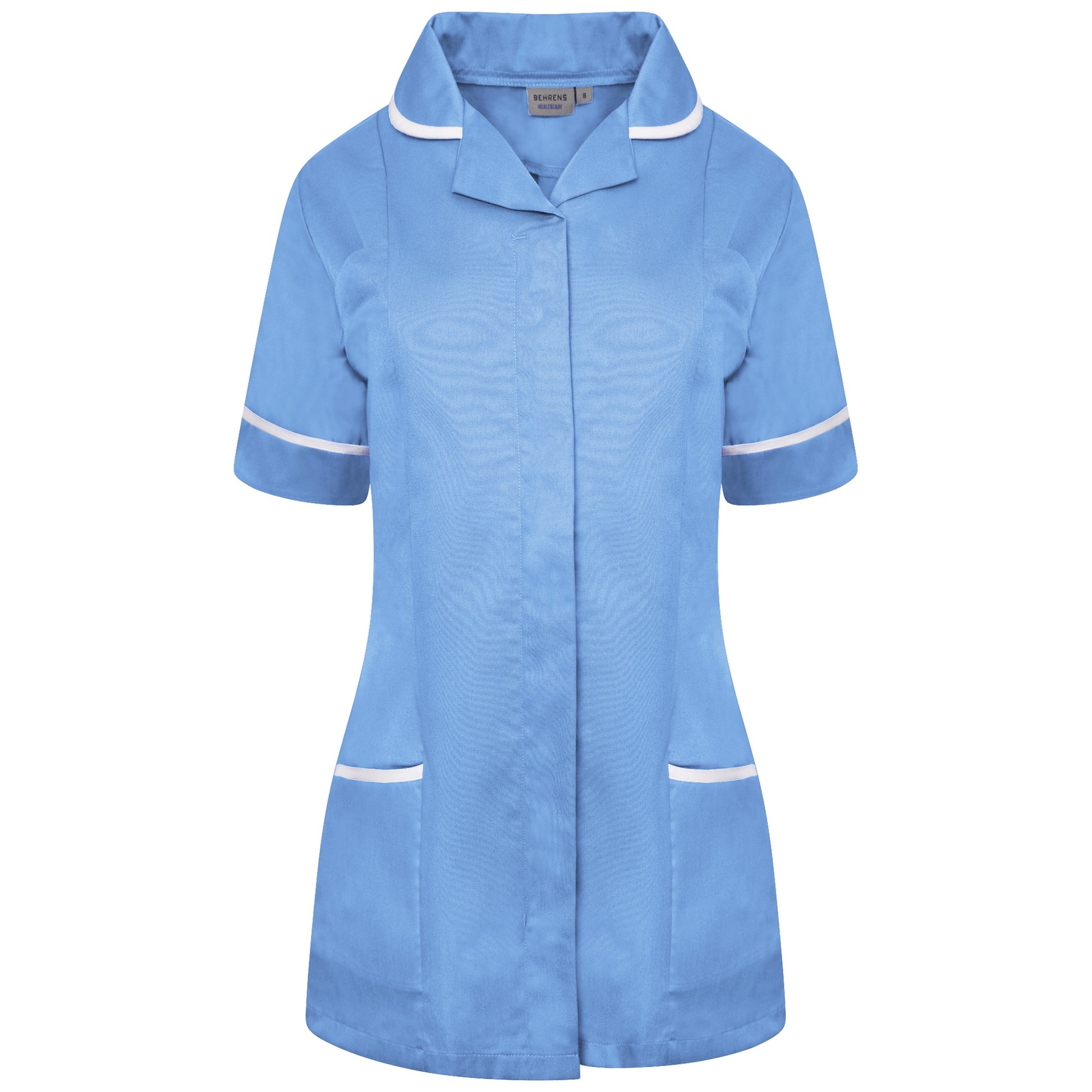Ladies Tunic with Round Collar - Hospital Blue