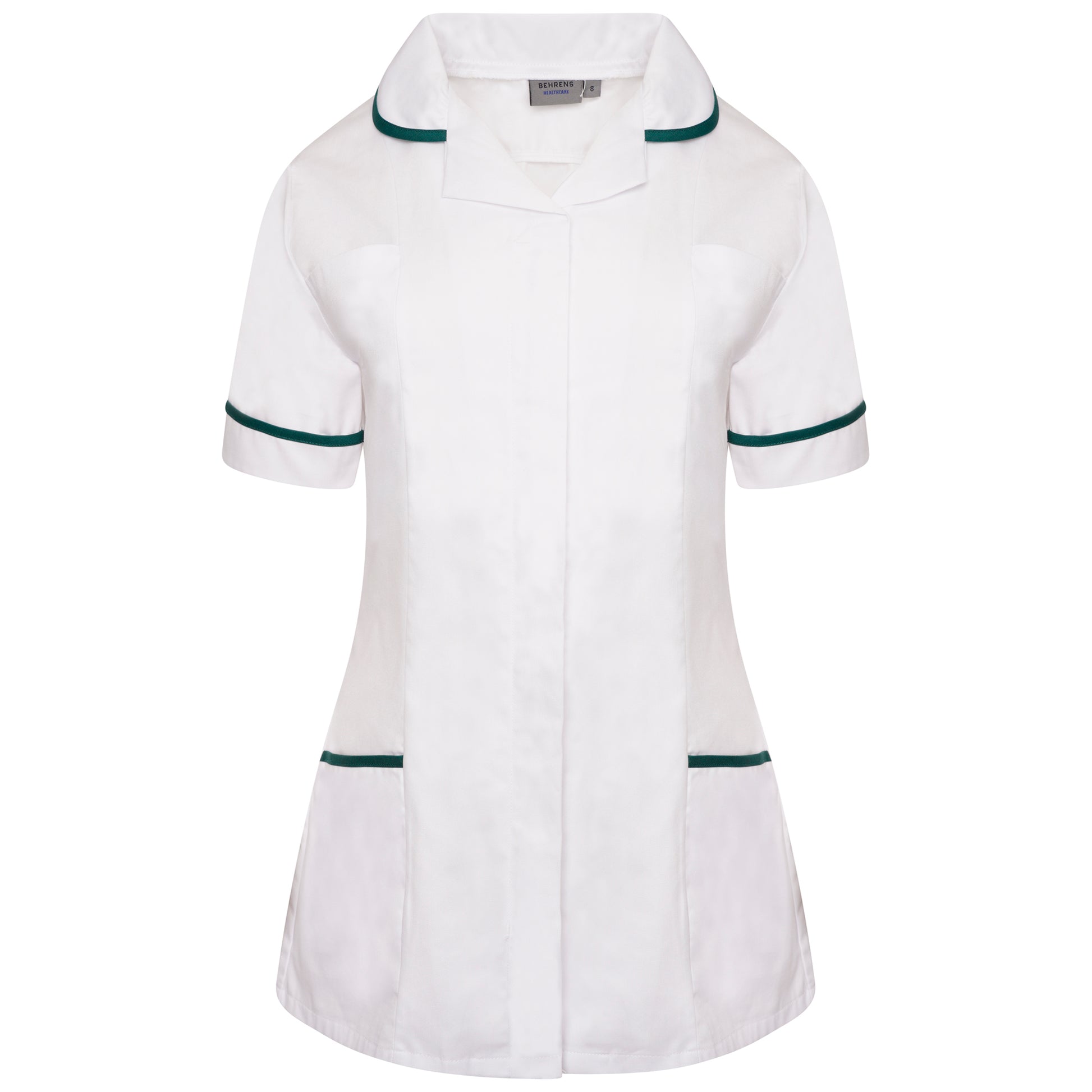 Ladies Tunic with Round Collar - White