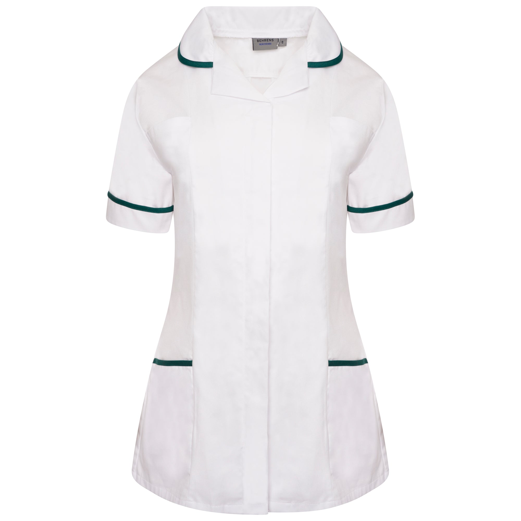 Ladies Tunic with Round Collar - White