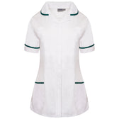 Ladies Tunic with Round Collar - White