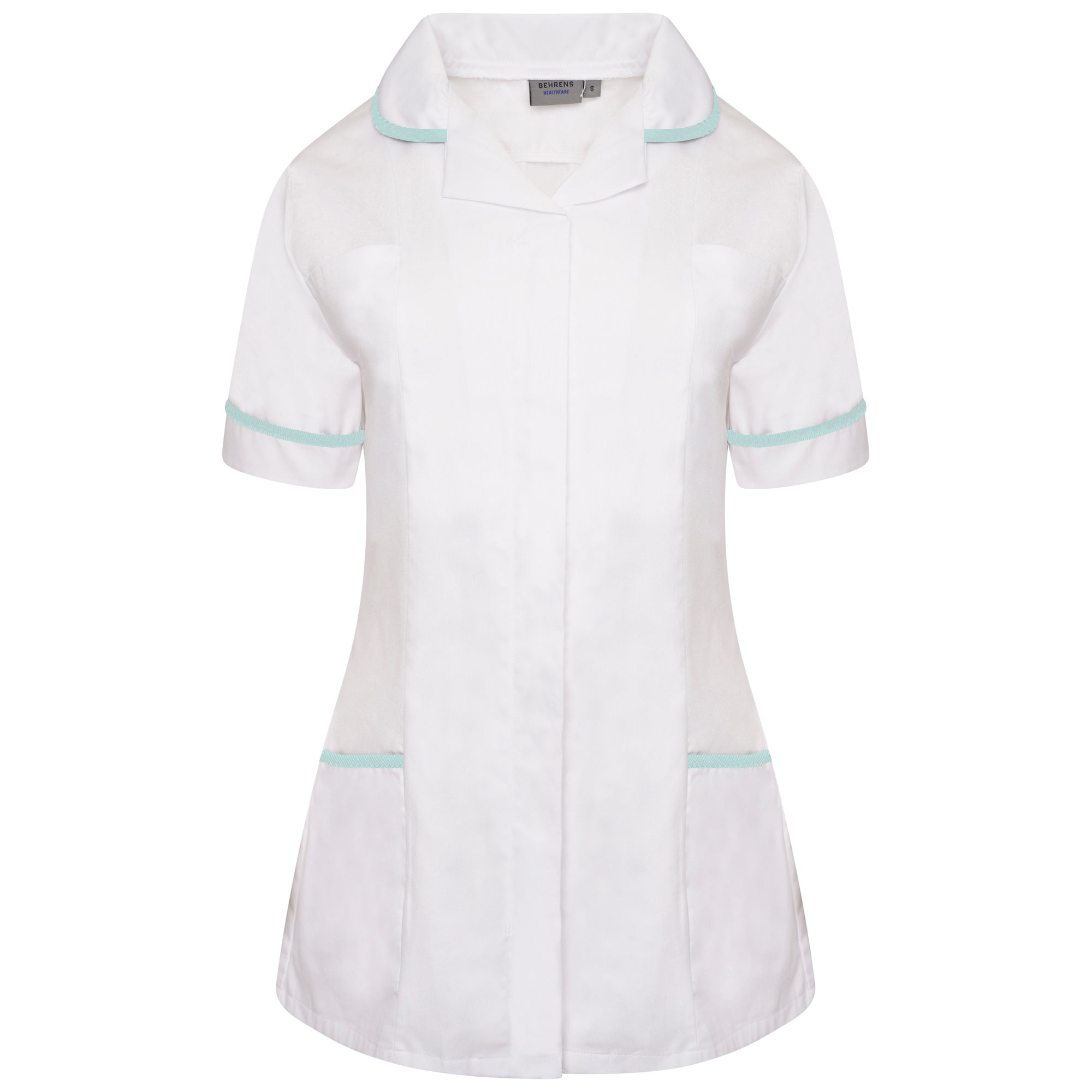 Ladies Tunic with Round Collar - White