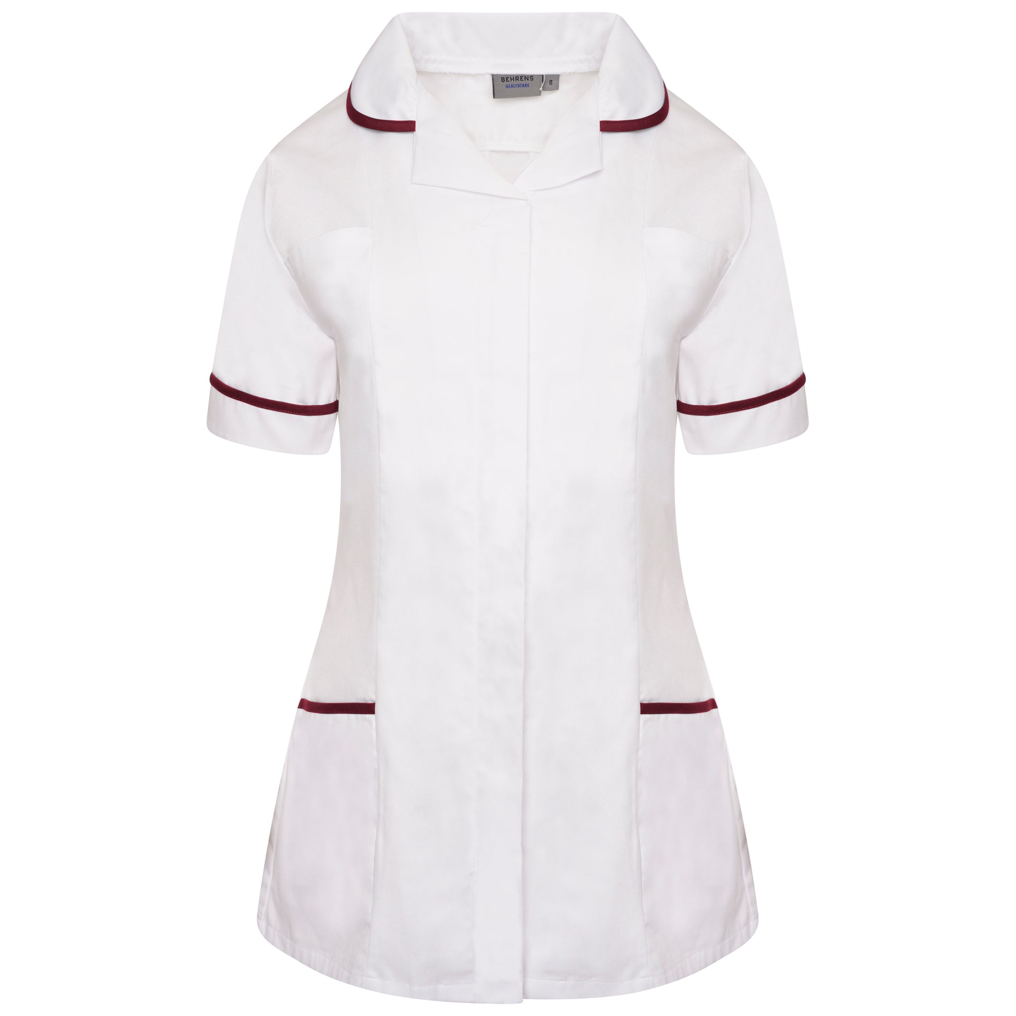 Ladies Tunic with Round Collar - White