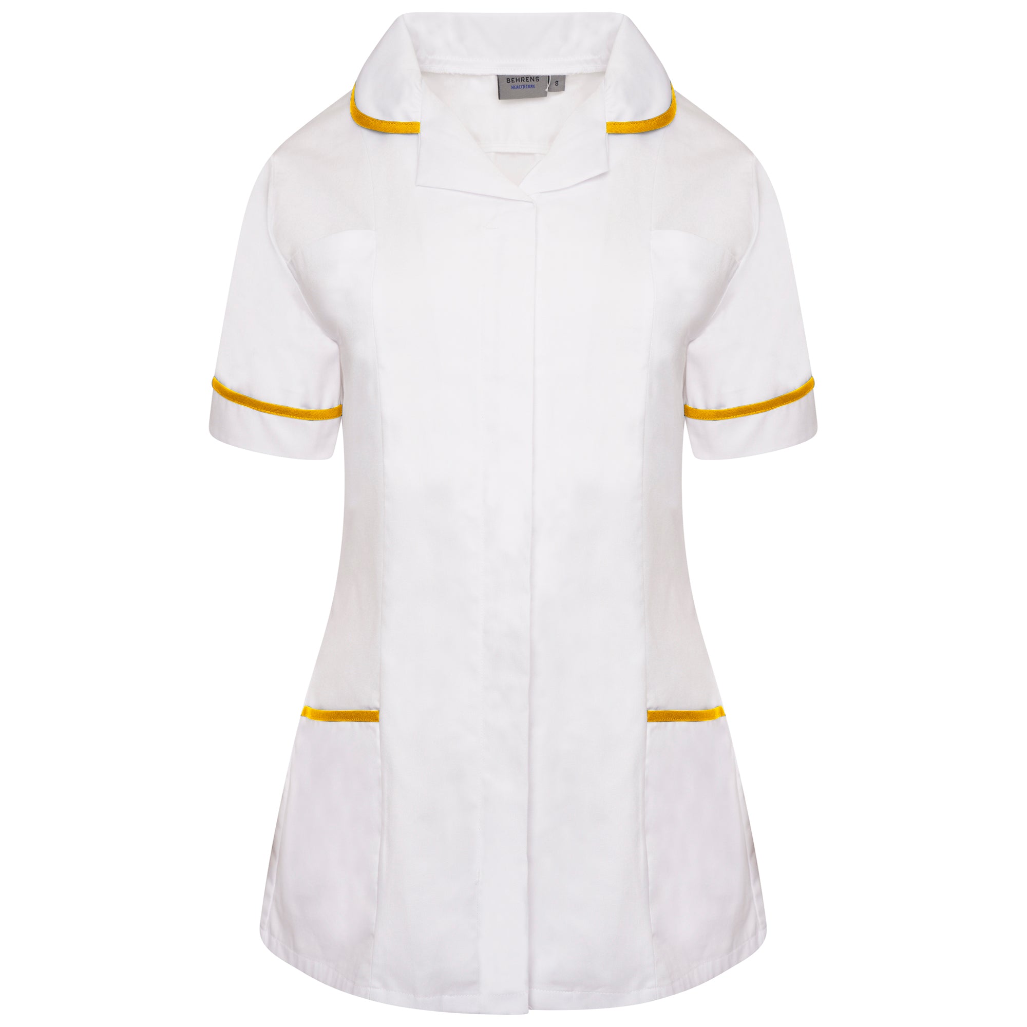 Ladies Tunic with Round Collar - White