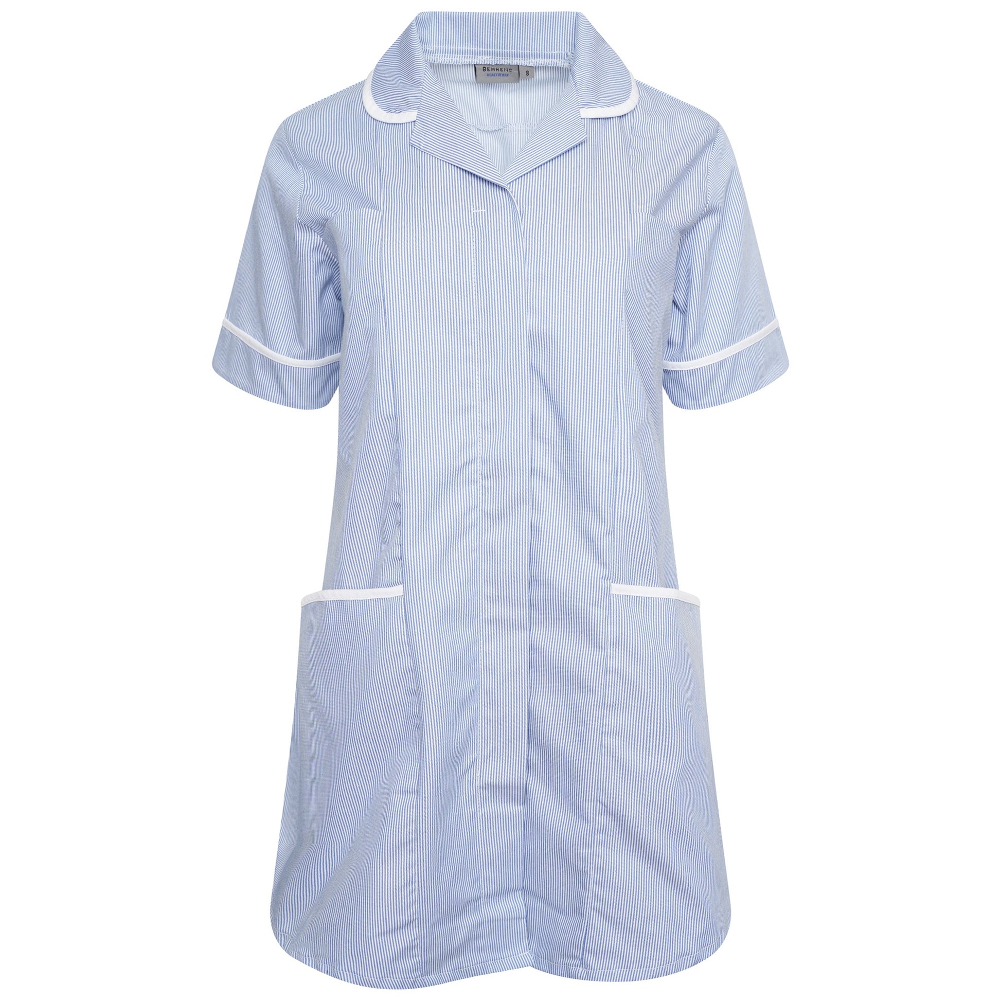 Ladies Maternity Tunic - Blue/White Stripe