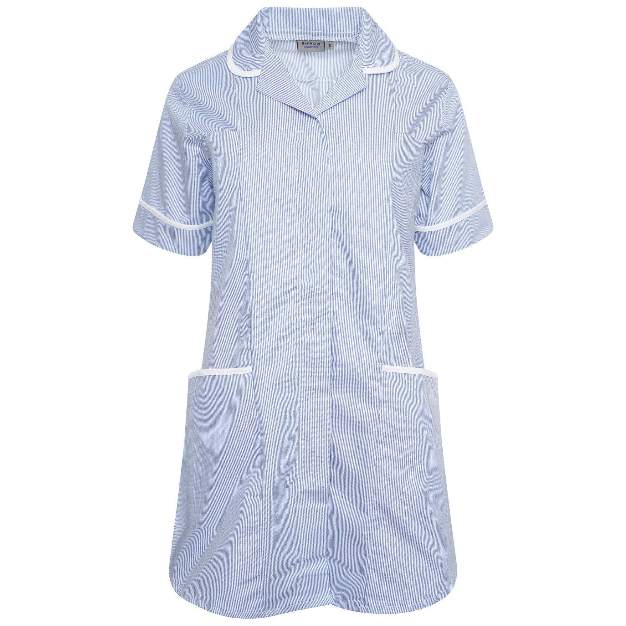 Ladies Maternity Tunic - Blue/White Stripe