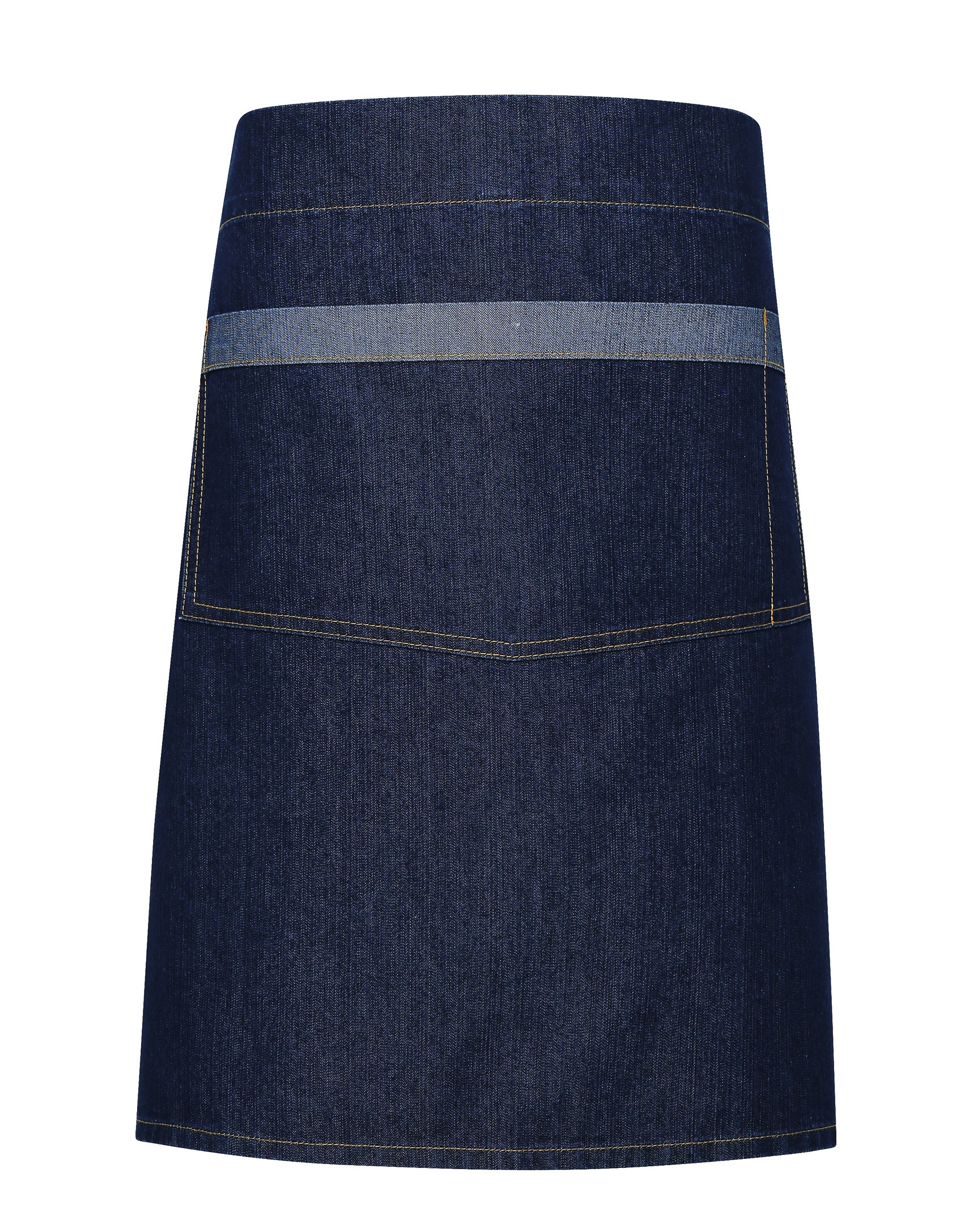 DENIM CONTRAST WAIST APRON