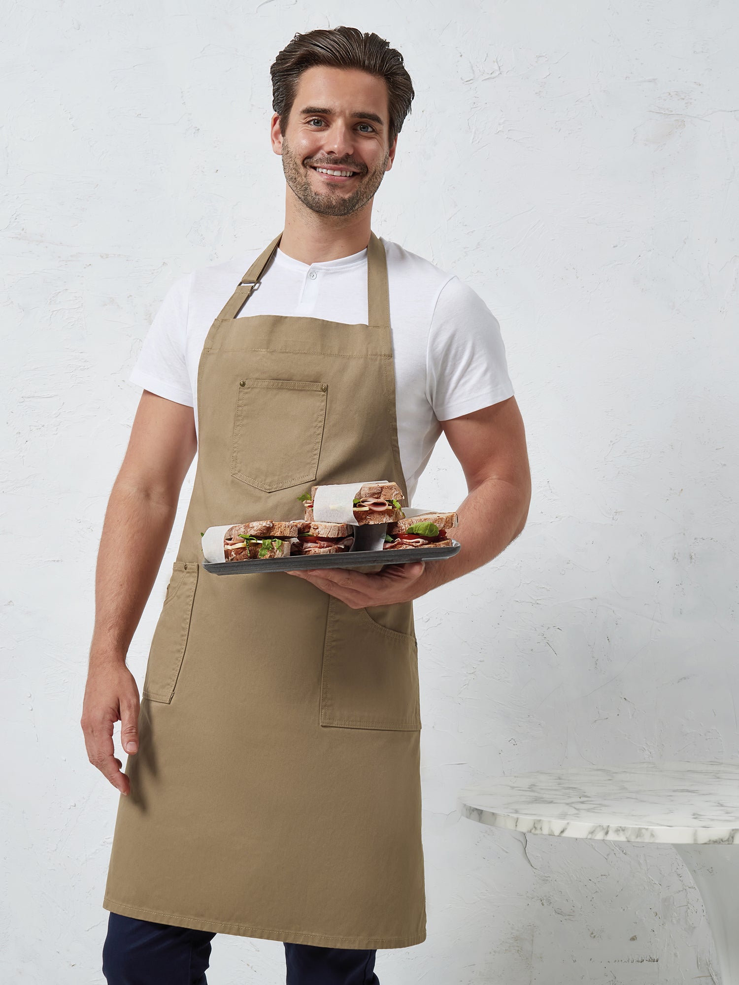CHINO BIB APRON