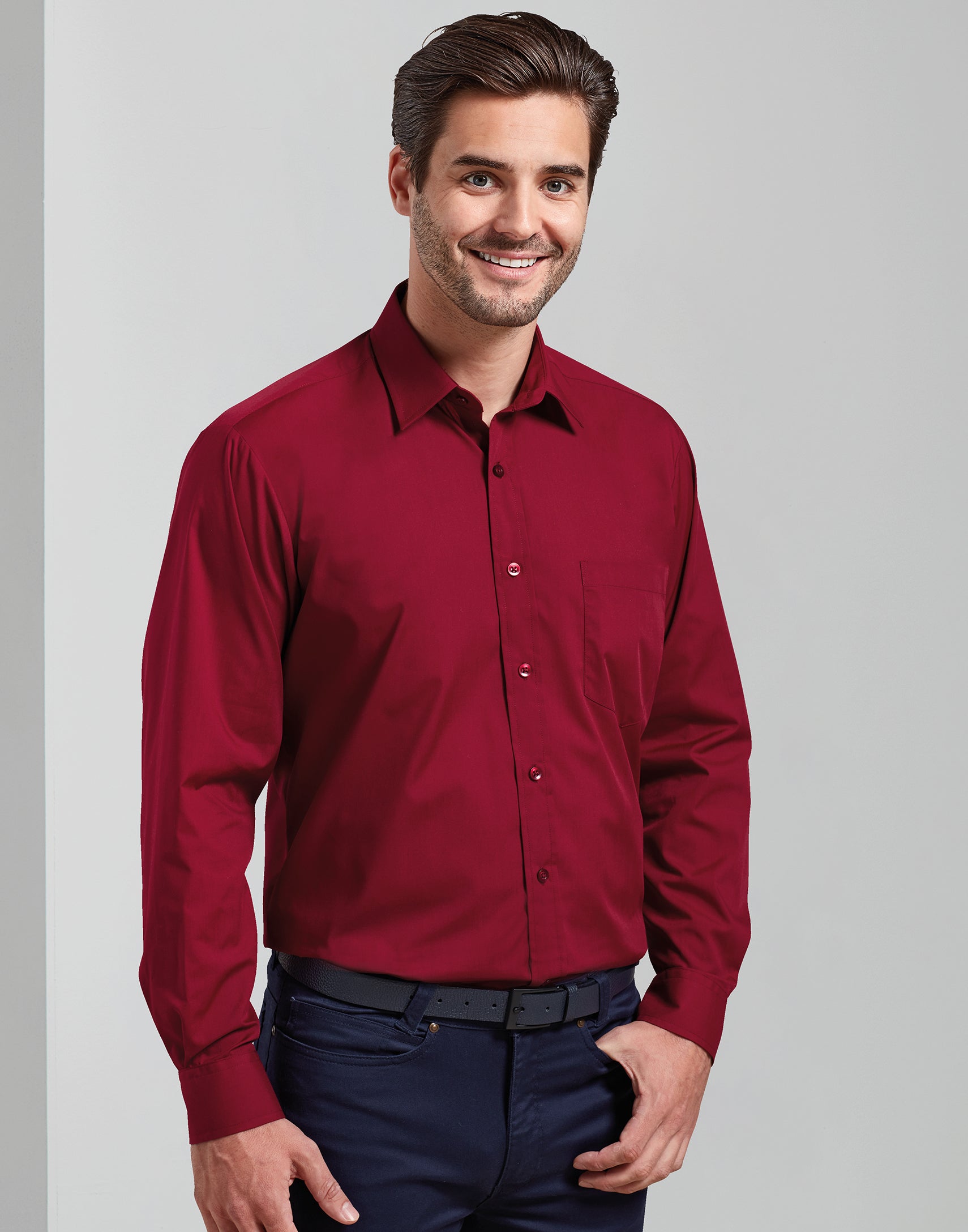 MEN'S POPLIN LONG SLEEVE SHIRT