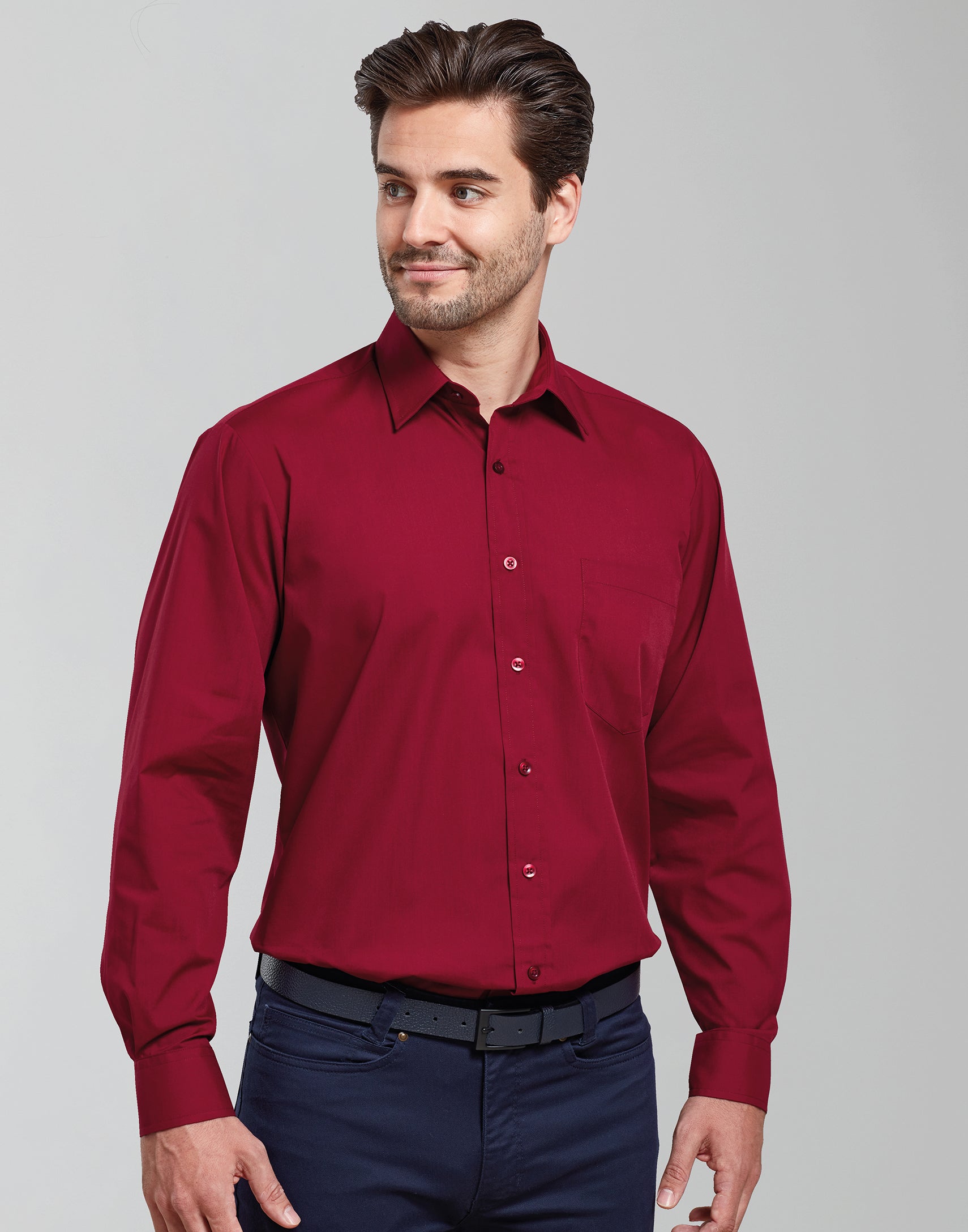 MEN'S POPLIN LONG SLEEVE SHIRT