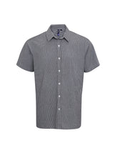 SHORT SLEEVED GINGHAM CHECK COTTON SHIRT