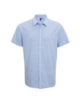 SHORT SLEEVED GINGHAM CHECK COTTON SHIRT