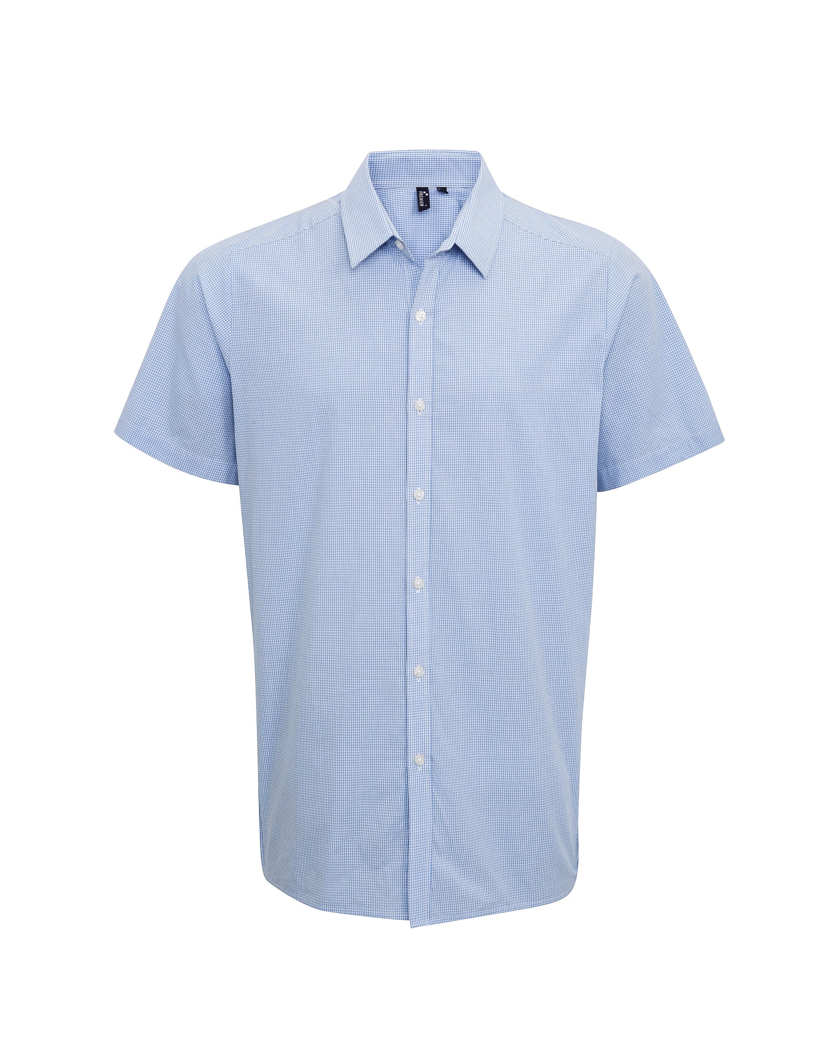 SHORT SLEEVED GINGHAM CHECK COTTON SHIRT
