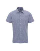 SHORT SLEEVED GINGHAM CHECK COTTON SHIRT