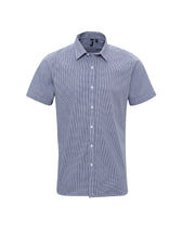 SHORT SLEEVED GINGHAM CHECK COTTON SHIRT
