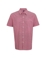 SHORT SLEEVED GINGHAM CHECK COTTON SHIRT