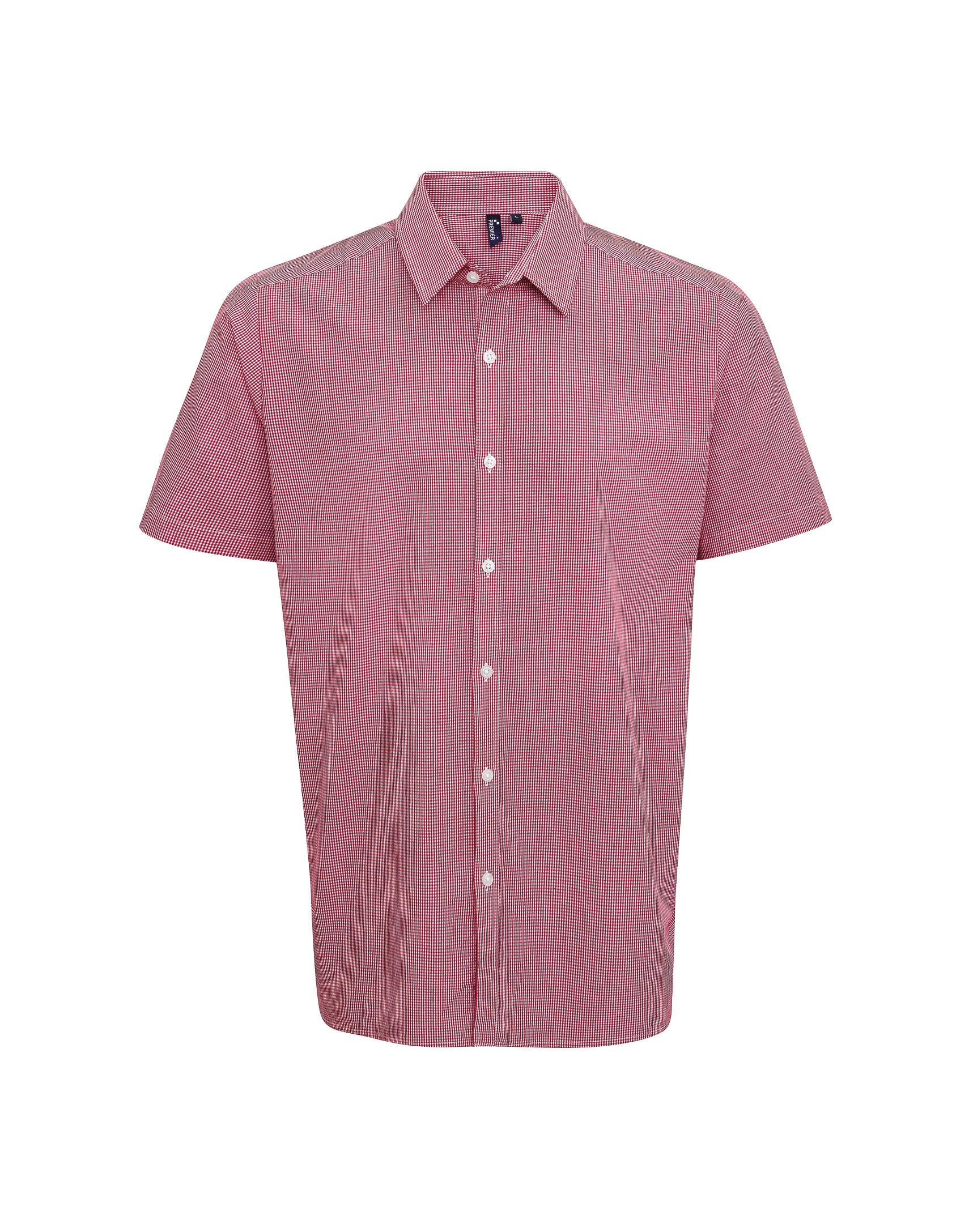 SHORT SLEEVED GINGHAM CHECK COTTON SHIRT