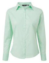 WOMEN'S POPLIN LONG SLEEVE FITTED STYLE SHIRT