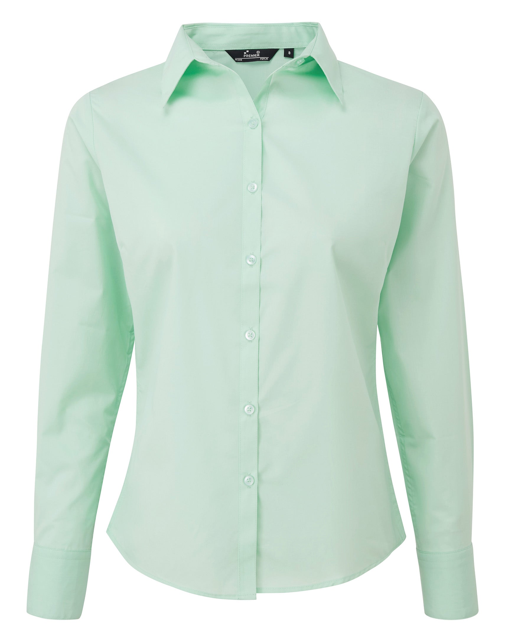 WOMEN'S POPLIN LONG SLEEVE FITTED STYLE SHIRT