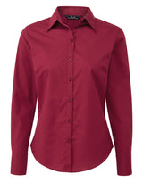 WOMEN'S POPLIN LONG SLEEVE FITTED STYLE SHIRT