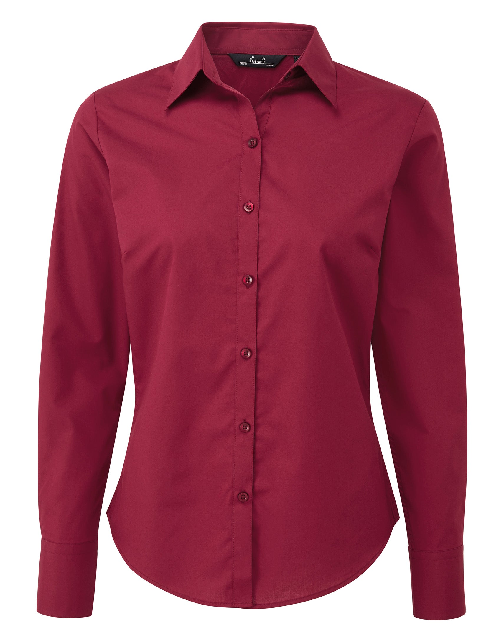 WOMEN'S POPLIN LONG SLEEVE FITTED STYLE SHIRT