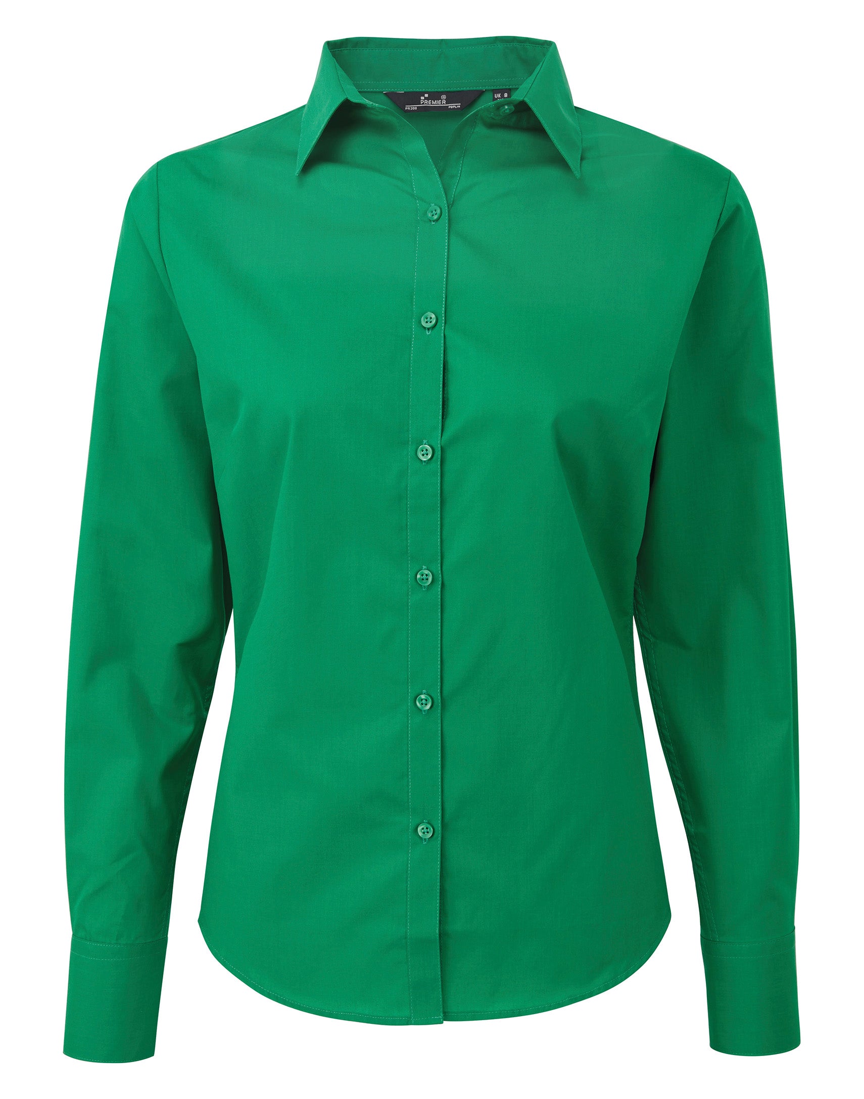 WOMEN'S POPLIN LONG SLEEVE FITTED STYLE SHIRT