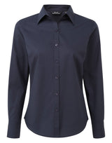 WOMEN'S POPLIN LONG SLEEVE FITTED STYLE SHIRT