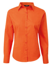 WOMEN'S POPLIN LONG SLEEVE FITTED STYLE SHIRT