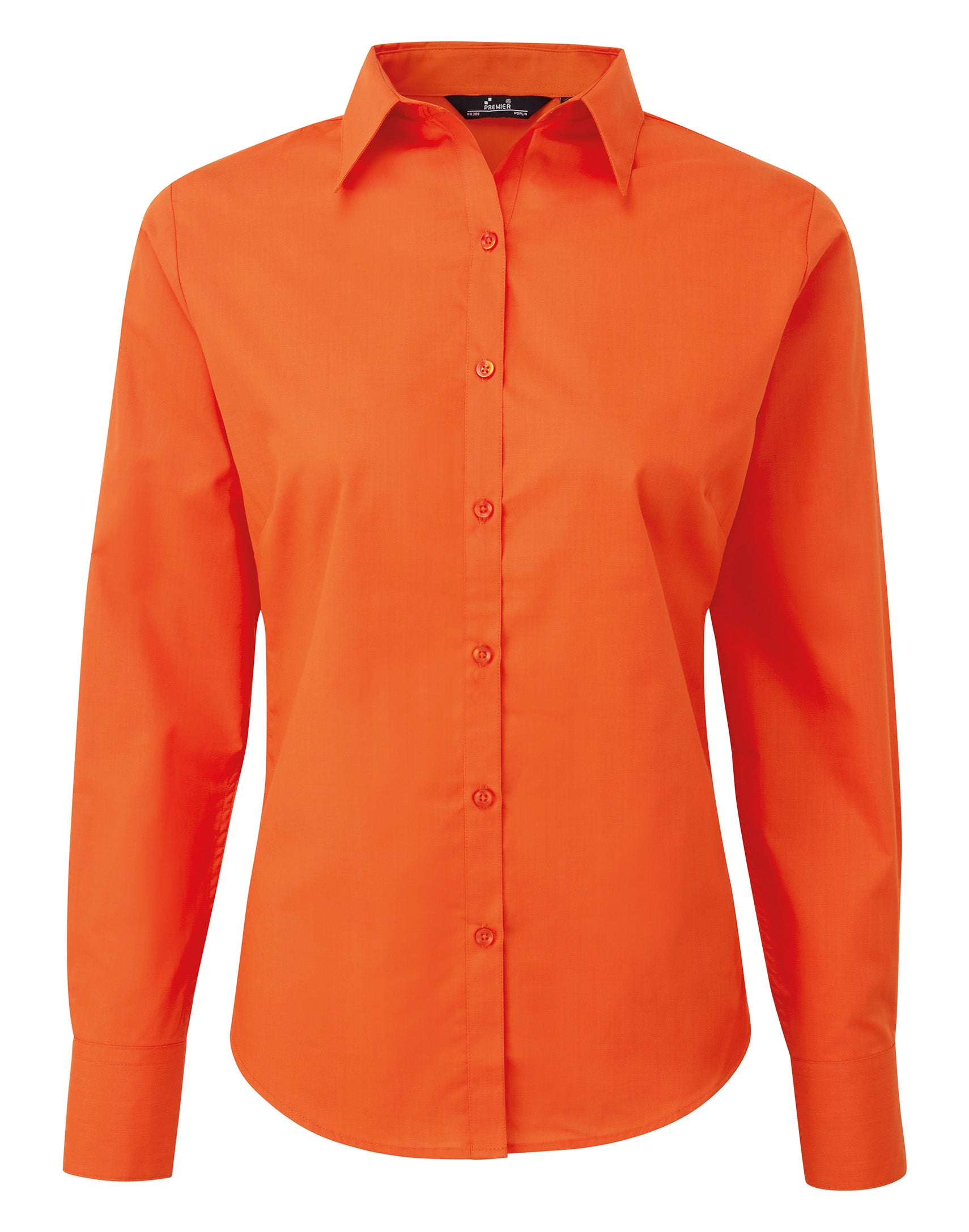 WOMEN'S POPLIN LONG SLEEVE FITTED STYLE SHIRT